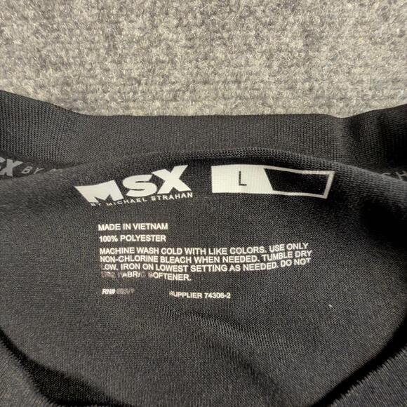 MSX by Michael Strahan Black Polyester‎ Men's Activewear Large #1624 - Picture 3 of 6